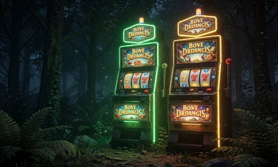 Gl&uuml;hende Slotmaschine in einer Waldlichtung bei WildRobin Casino