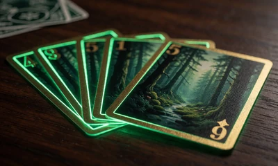 Live Baccarat Karten mit goldenem Rand im WildRobin Live Casino